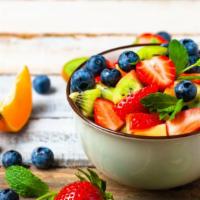Fruit Salad · Fresh bowl of seasonal fruits