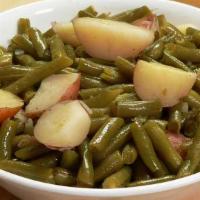 Green Beans Seasoned With Smoked Turkey · cook southern green beans seasoned with smoked turkey