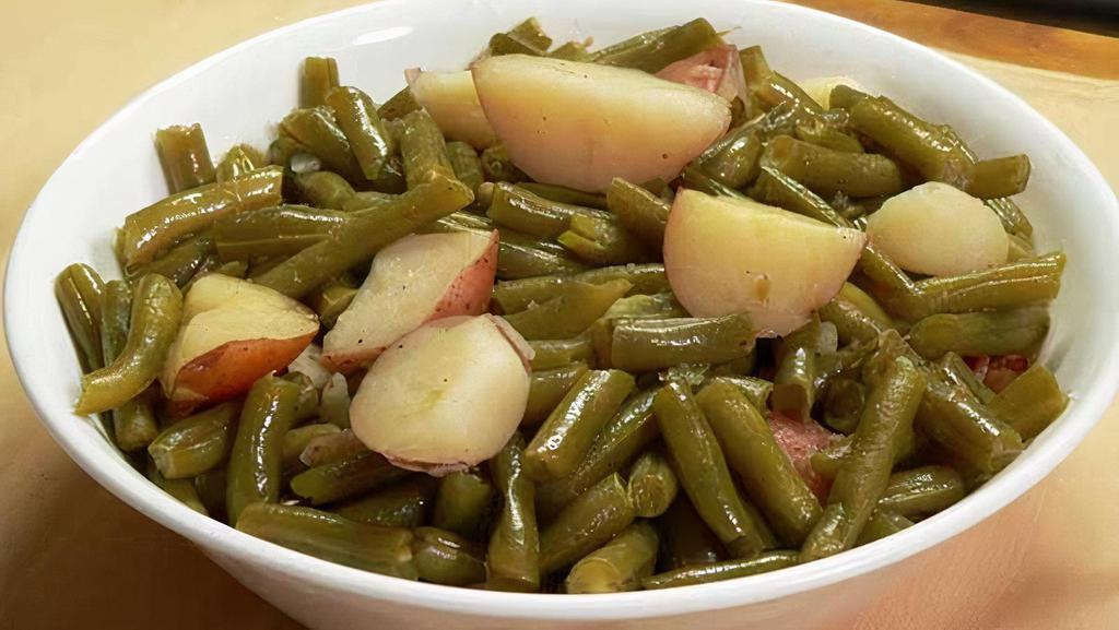 Green Beans Seasoned With Smoked Turkey · cook southern green beans seasoned with smoked turkey