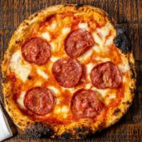 Soppressata Pizza · Comes with fior di latte and tomato