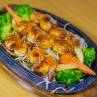 Shrimp Teriyaki · Broiled jumbo shrimp served with teriyaki sauce.