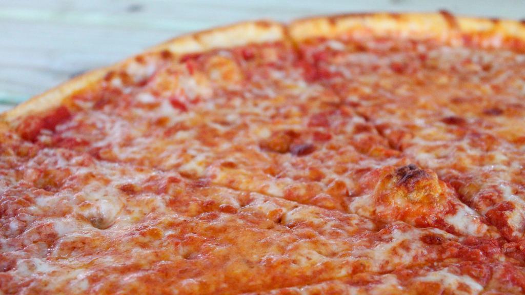 Cheese Pizza Slice · Topped with tomato sauce and shredded mozzarella cheese.