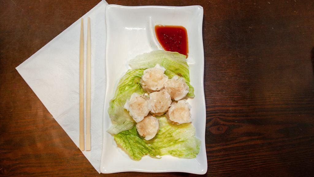 Shumai · Steamed shrimp dumpling.