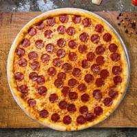 Pop Up Pepperoni Vegan Pizza · Have your cake and eat it too. Our vegan pepperoni is topped on our homemade pizza with vega...