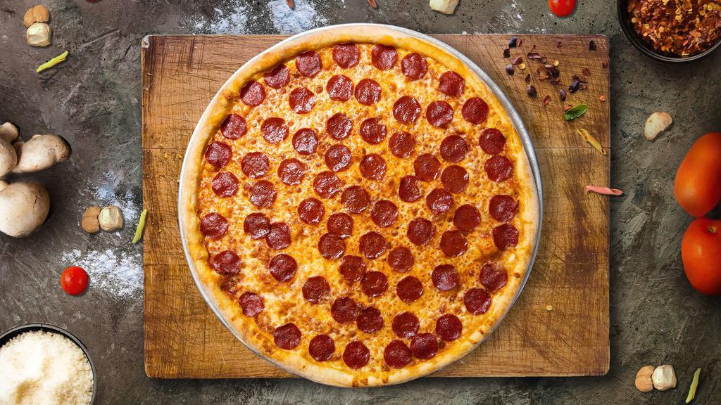 Pop Up Pepperoni Vegan Pizza · Have your cake and eat it too. Our vegan pepperoni is topped on our homemade pizza with vegan cheese and special seasoning.