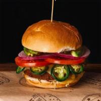 'Garden Grub' Village Gluten Free Veggie Burger · Organic, soy free, handcrafted vegan burger. Vegan Mozzarella cheese, lettuce, tomato, sauté...