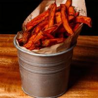 Sweet Potatoes Fries · Served with 2 dips.