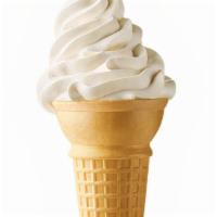 Vanilla Cone · Simple and sweet. Creamy real vanilla ice cream served in a cake cone.