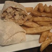 Cajun Chicken Wrap · Seasoned grilled Cajun chicken, bacon, pepper jack cheese, and chipotle mayo.