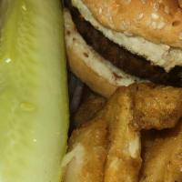 Beyond Burger · 100% Veggie burger, choice of toppings, served on a club roll with fries.