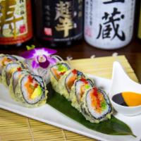 Samurai Roll · Spicy tuna, avocado, crab, deep-fried.