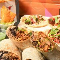 Burritos & Tacos Pack For 4 · Treat your family with Burritos and Tacos - Oxido Style!
Includes 4 Burrito Halves,  6 Tacos...