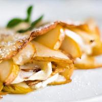 Brie Happy Crepe · Brie Cheese, pear & walnuts.