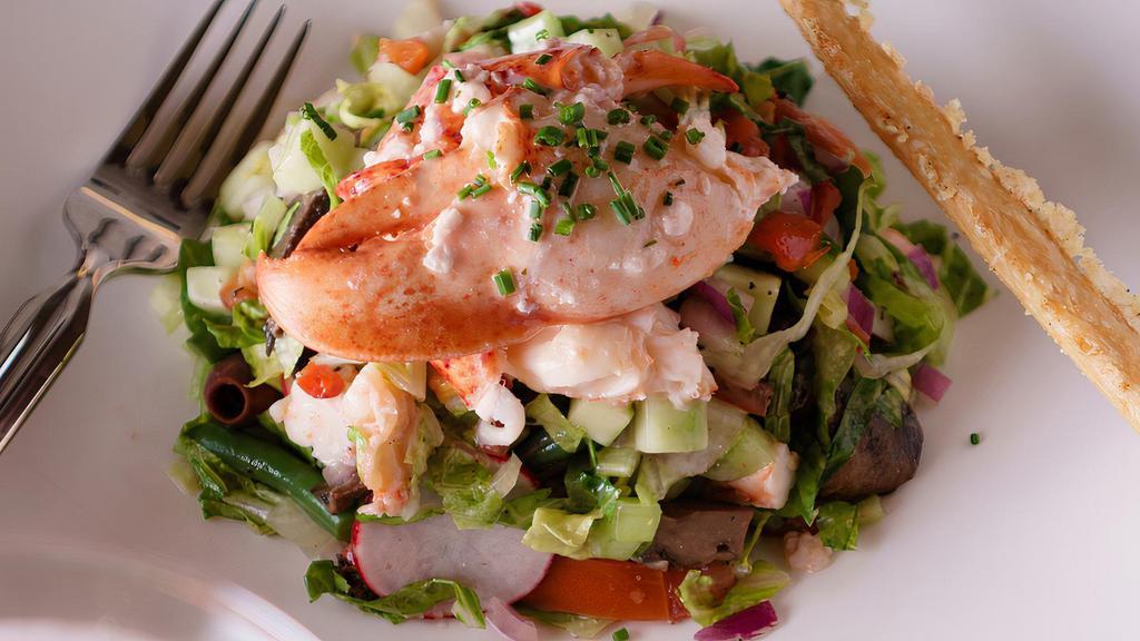 Lobster “Louie” · Shrimp, little gem lettuce, assorted vegetables, house vinaigrette