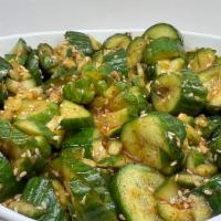 1/2 Lb. Sesame Seed Cucumber Salad · Zesty cucumber salad with sesame seeds and sesame oil.
