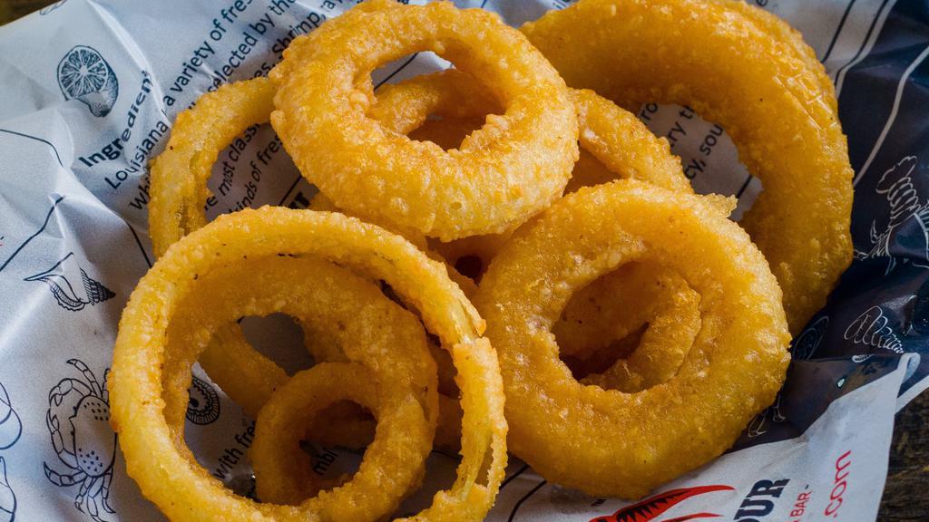 Onion Rings (10) · Fried battered onion.