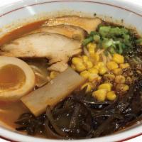 Spicy Miso Chicken Ramen · house togarashi miso blend and chicken broth,with thin straight noodles,topping slow braised...