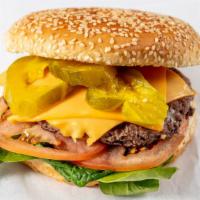 Classic Burger · Lettuce, tomatoes, pickles and cheese.