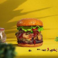 Get Smoked Vegan Burger · Seasoned plant-based patty topped with melted vegan cheese, barbecue sauce, lettuce, tomato,...