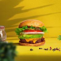 Cadet Cado Vegan Burger · Seasoned plant-based patty topped with avocado, melted vegan cheese, lettuce, tomato, onion,...