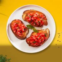 Bobby Bruschetta  · (Vegetarian) House baked bread topped with fresh diced tomatoes, garlic, olive oil, sea salt...