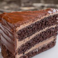 Chocolate Fudge Cake Slice · 