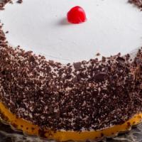 Black Forest Cake · Favorite. Schwarzwälder Kirschtorte. Vanilla and chocolate cake, cherry and chocolate mousse...