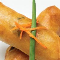 Spring Rolls (2 Pcs.) · Shredded carrots and cabbage mixed with spices in crispy pastry sheet.
