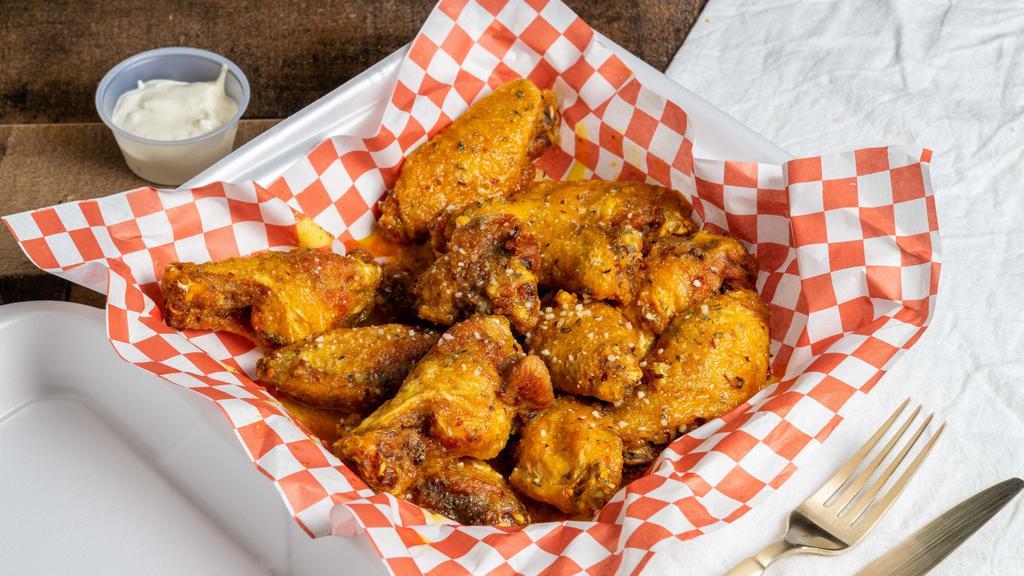 Wings · Choose Half or Full Dozen Jumbo Wings with Choice of Sauce