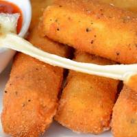 Mozzarella Sticks (6 Pc.) · Deep-fried cheese sticks. Crispy on the outside, gooey on the inside. Virtually guaranteed t...