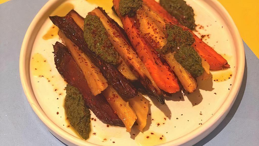 Wood Roasted Carrots · Chimichurri
