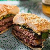 Hh Sunday Burger & Beer · Two Patties, Cheddar Cheese, Special Sauce, B&B Pickles, Sesame 