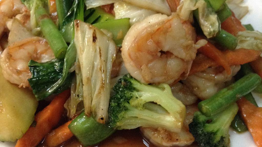 Mixed Vegetables  · Broccoli, bok choy, carrot, napa, snow pea, string bean and zucchini.