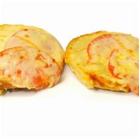 Any Melted Cheese Bagels · Open face melted cheese sandwich with either: American, swiss or muenster cheese.
