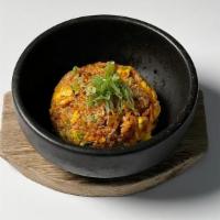 Kimchi Fried Rice · Pork, Scallion, Sesame seeds