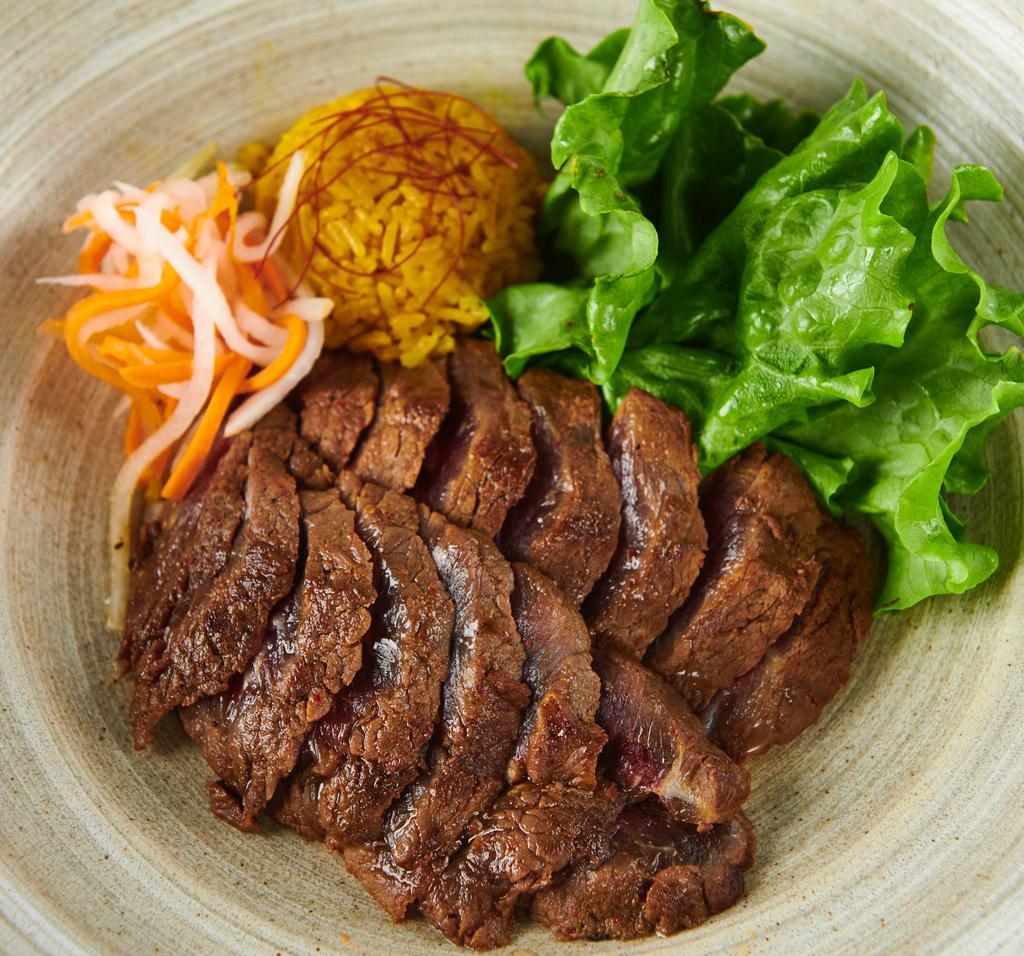Crying Tiger Beef · grilled flank steak, thai chili paste