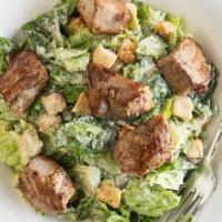 Grilled Tuna Caesar Salad · A Caesar salad with chunks of grilled tuna.
