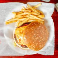 Cheese Burger · Served with fries