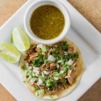 Pollo Classic Taco · Grilled chicken topped with sour cream, salsa, and cilantro.