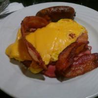 Lumberjack Special · A choice of pancakes or French toast topped with 2 eggs your way, bacon, ham, and sausage.