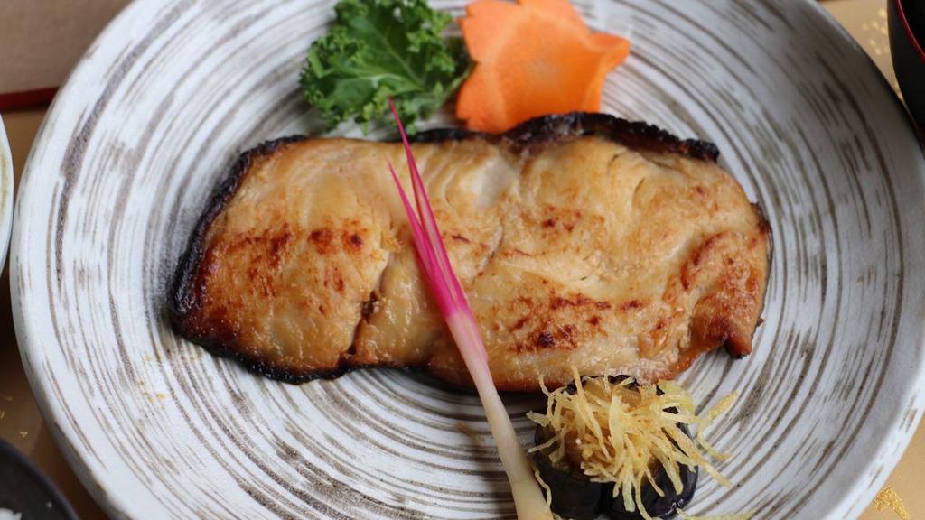 Yuzu Miso Cod · Broiled black cod marinated in miso and yuzu citrus.