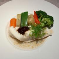 Chilean Sea Bass · Steamed with spicy black bean sauce.