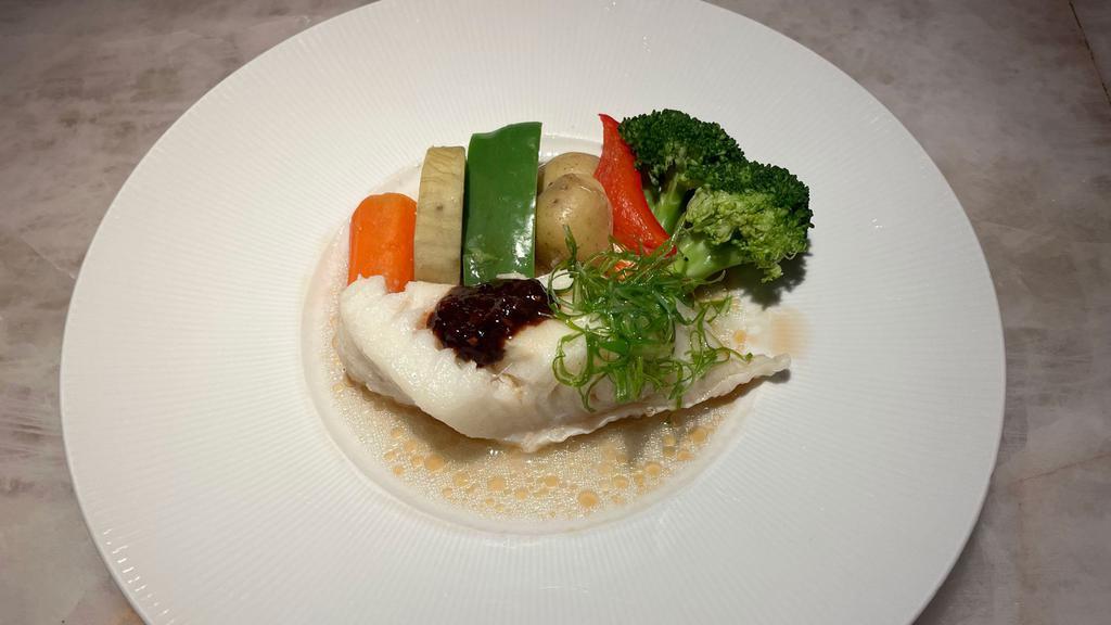 Chilean Sea Bass · Steamed with spicy black bean sauce.