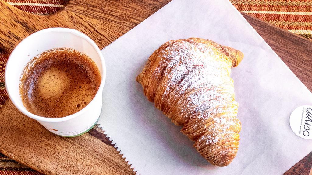 Homemade Sfogliatelle (1 Pc.) · Sweetened ricotta, semolina and candied orange encased in a delicate pastry.Goes well with any coffee drink