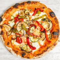 Grilled Vegetables · San Marzano Tomatoes Sauce, Fior Di latte Mozzarella, Grilled Peppers, Grilled Zucchini and ...