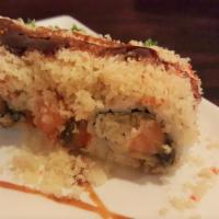 Ichiban Roll · salmon, eel and masago wrapped with crunchy.