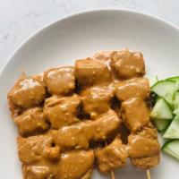Soy Chicken Satay · with Curry Peanut Satay  Sauce
