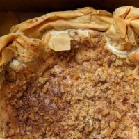Baklava Cheesecake · Photo shows the whole cake.  Each order gets 1 slice only.