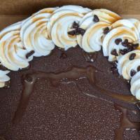 Chocolate Salted Caramel Cheesecake · Photo shows the whole cake.  Each order gets 1 slice only.