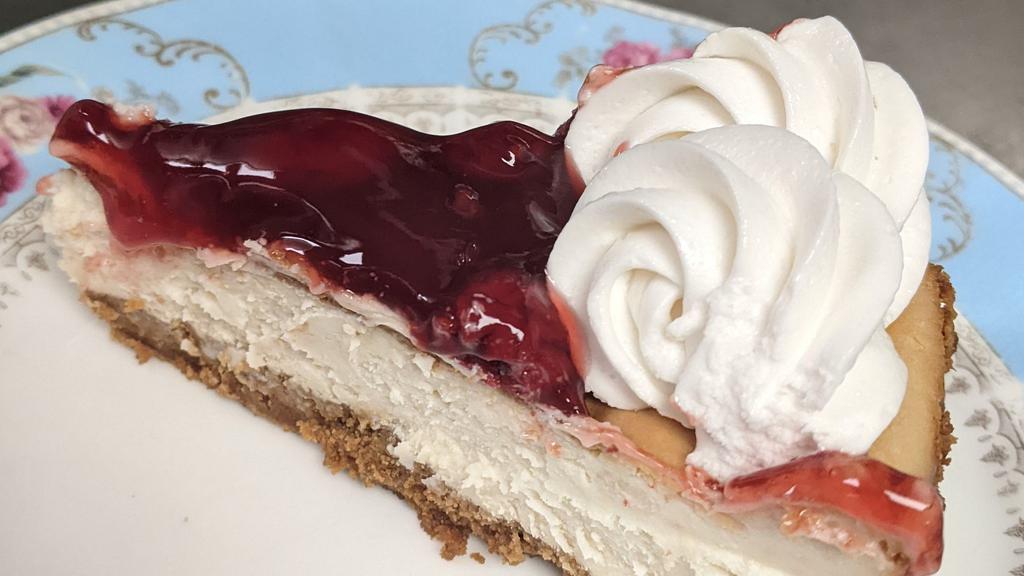 Gf - New York Style Cheesecake With Cherry Topping · Gluten Free!